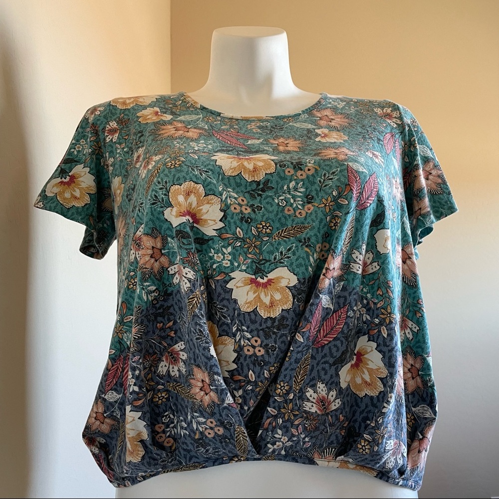 Alkamy Blue Flutter Sleeve Tee